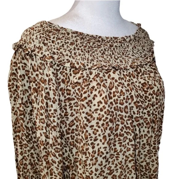 NWT Free People FP Movement Animal Print Boho Top - Picture 10 of 14